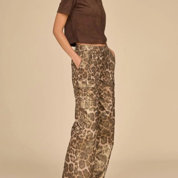 Milan Gold Dusted Leopard Cargo Pant - Picture 3 of 9
